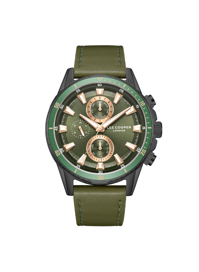 LEE COOPER Men's Multi Function Dark Green Dial Watch - LC08004.077