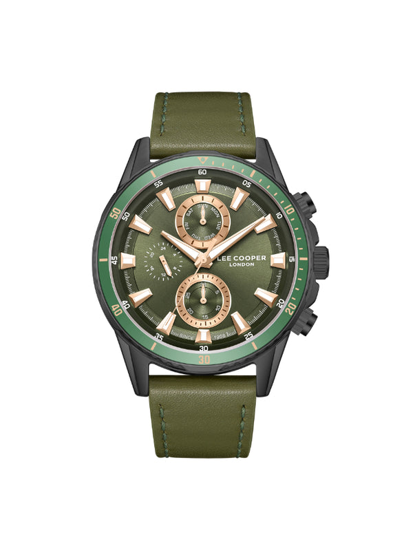LEE COOPER Men's Multi Function Dark Green Dial Watch - LC08004.077