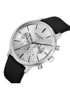 ساعة لي كوبر الرجالية متعددة الوظائف ذات مينا فضي - LC08043.331