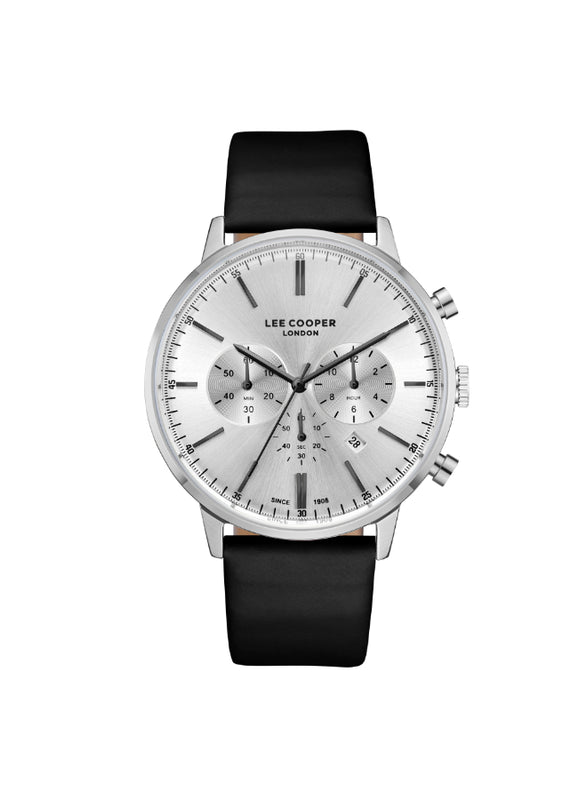 ساعة لي كوبر الرجالية متعددة الوظائف ذات مينا فضي - LC08043.331