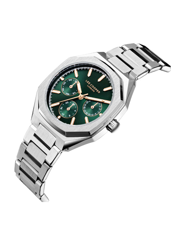 ساعة لي كوبر النسائية متعددة الوظائف ذات المينا الخضراء - LC08046.370