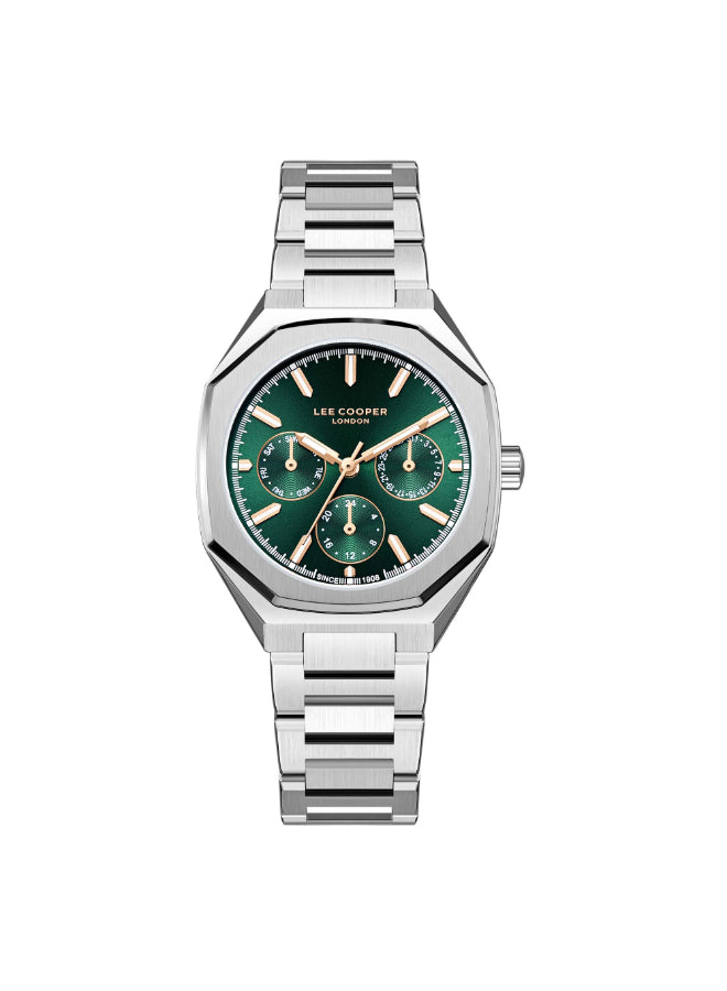ساعة لي كوبر النسائية متعددة الوظائف ذات المينا الخضراء - LC08046.370