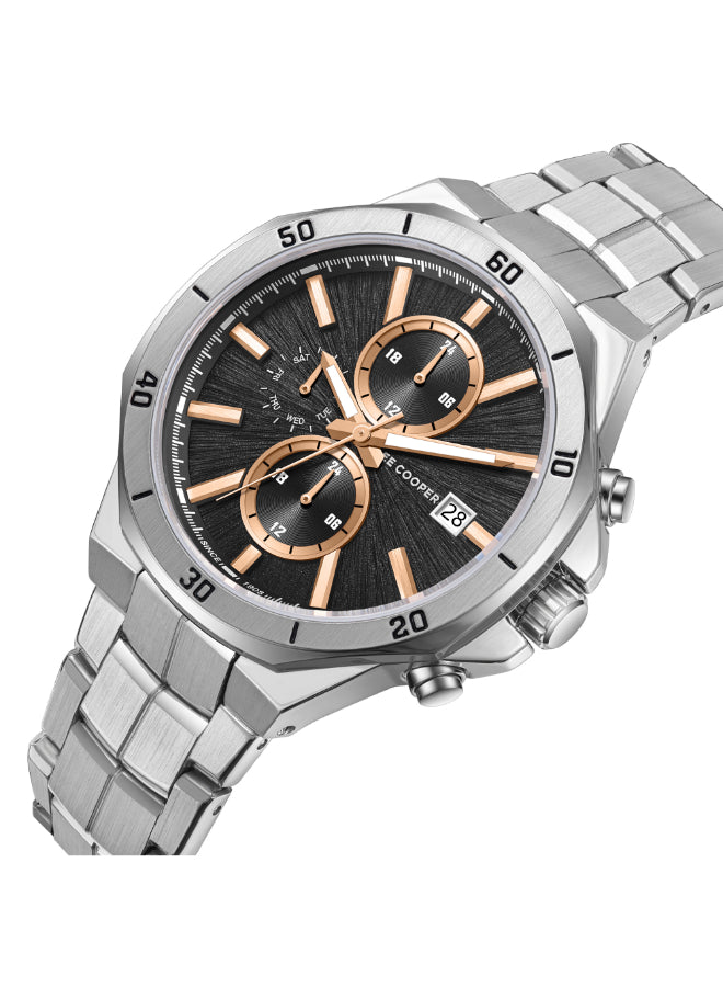 LEE COOPER Men's Multi Function Dark Brown Dial Watch - LC08087.340