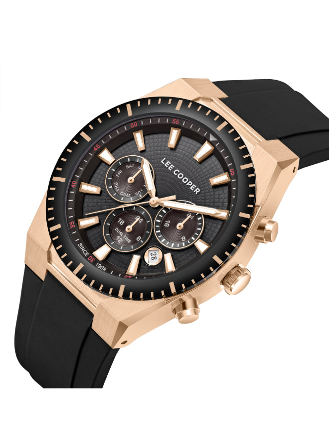 LEE COOPER Men's Multi Function Black Dial Watch - LC08088.451