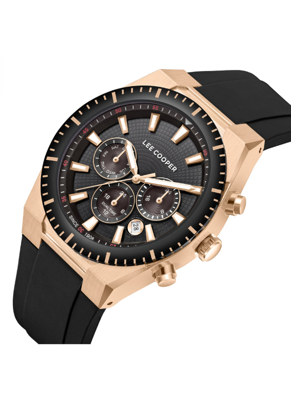 LEE COOPER Men's Multi Function Black Dial Watch - LC08088.451