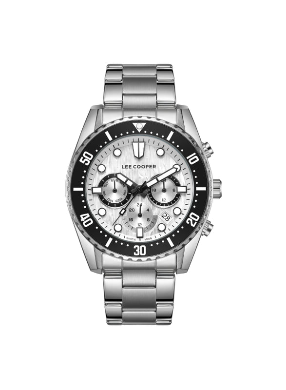 ساعة لي كوبر الرجالية متعددة الوظائف ذات المينا الفضية - LC08101.330
