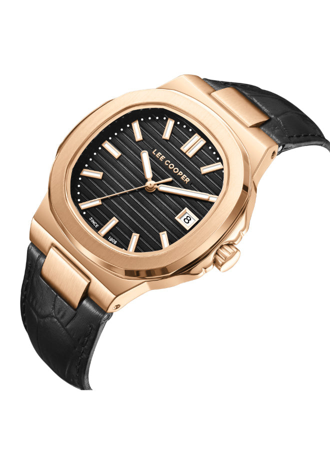 LEE COOPER Men's Analog Black Dial Watch - LC08108.451