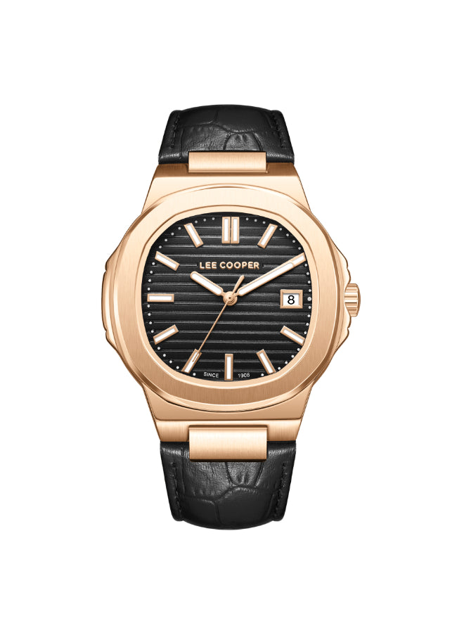 LEE COOPER Men's Analog Black Dial Watch - LC08108.451