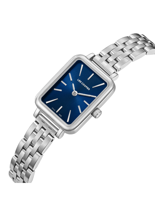 ساعة لي كوبر النسائية التناظرية ذات المينا الفضية - LC08121.390