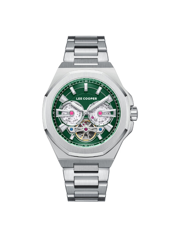 Lee Cooper Men's Automatic Dark Green Dial Watch - LC08124.370