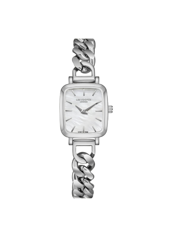 ساعة لي كوبر النسائية التناظرية ذات المينا المصنوع من عرق اللؤلؤ - LC08130.320