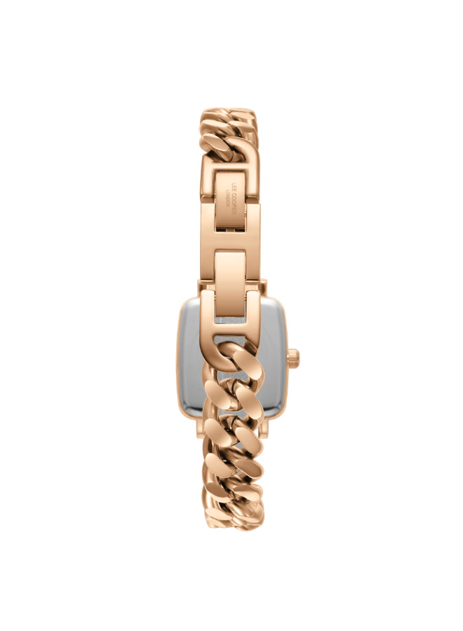 ساعة لي كوبر النسائية التناظرية ذات المينا المصنوع من عرق اللؤلؤ - LC08130.420