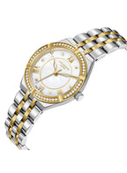 ساعة لي كوبر النسائية التناظرية ذات المينا المصنوع من عرق اللؤلؤ - LC08132.220