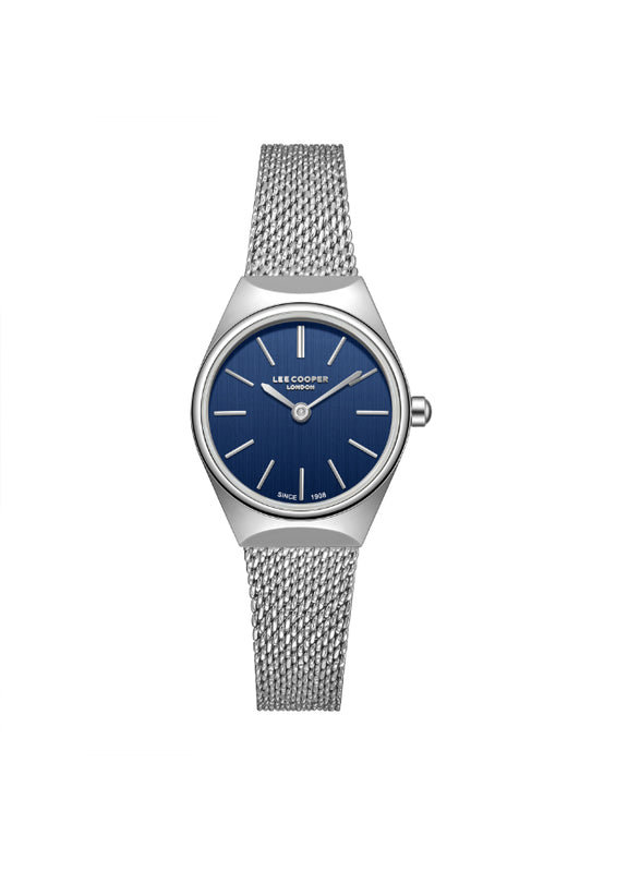 ساعة لي كوبر النسائية التناظرية ذات المينا الأزرق الداكن - LC08140.390