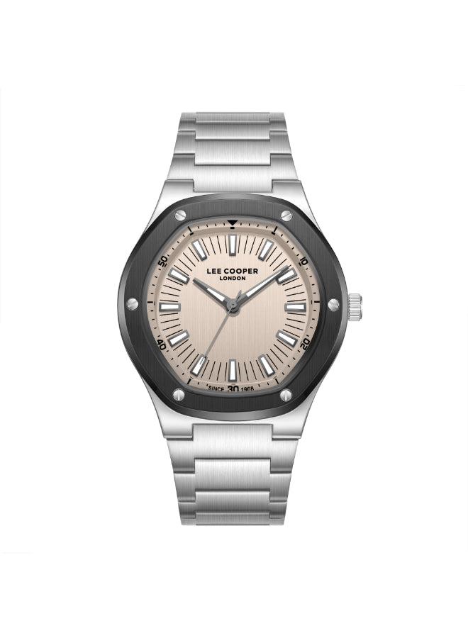 Lee Cooper Men's Analog Beige Dial Watch - LC08145.070