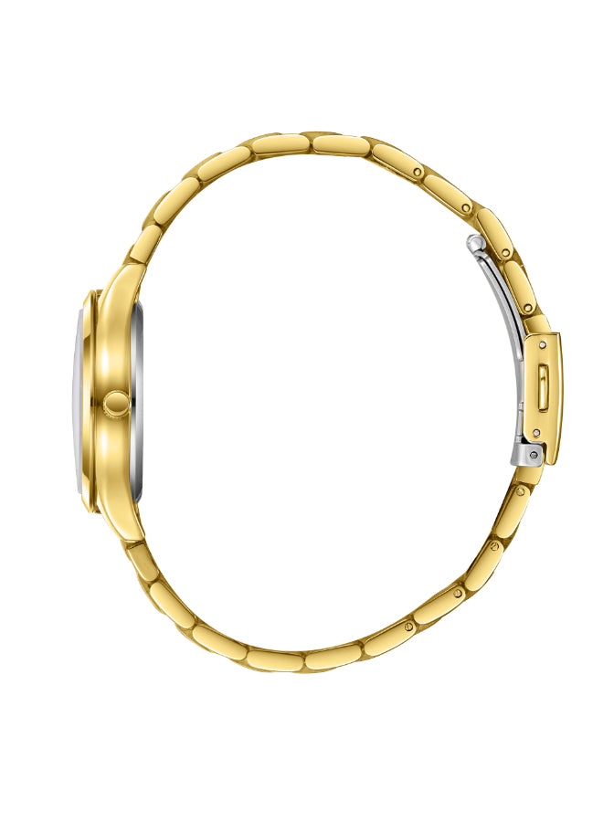 ساعة لي كوبر النسائية التناظرية ذات المينا الأخضر الداكن - LC08147.170