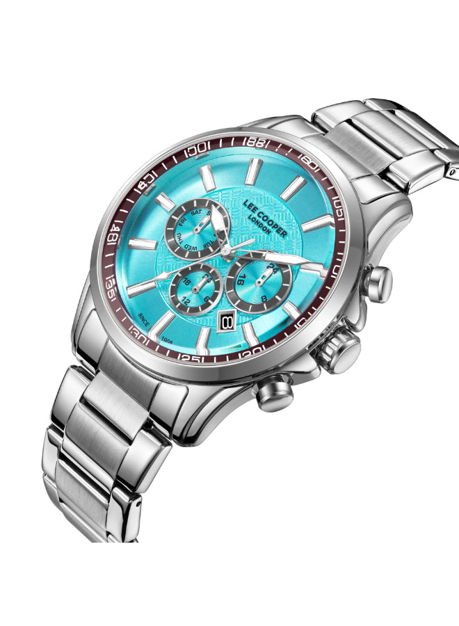 Lee Cooper Men's Multi Function Light Blue Dial Watch - LC08149.300
