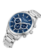 ساعة لي كوبر الرجالية متعددة الوظائف بمينا أزرق داكن - LC08153.390