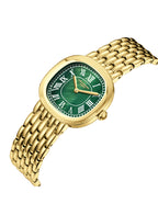 ساعة لي كوبر النسائية التناظرية ذات المينا الأخضر الداكن - LC08159.170