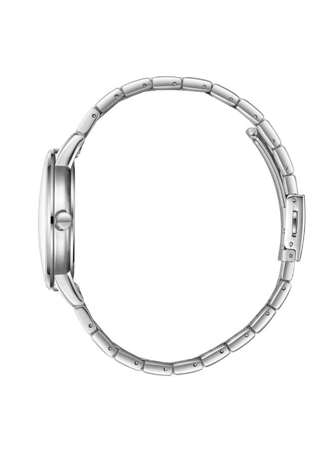 ساعة لي كوبر الرجالية التناظرية ذات المينا الفضية - LC08164.330