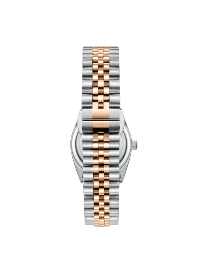 ساعة لي كوبر النسائية التناظرية ذات المينا المصنوع من عرق اللؤلؤ - LC08167.520