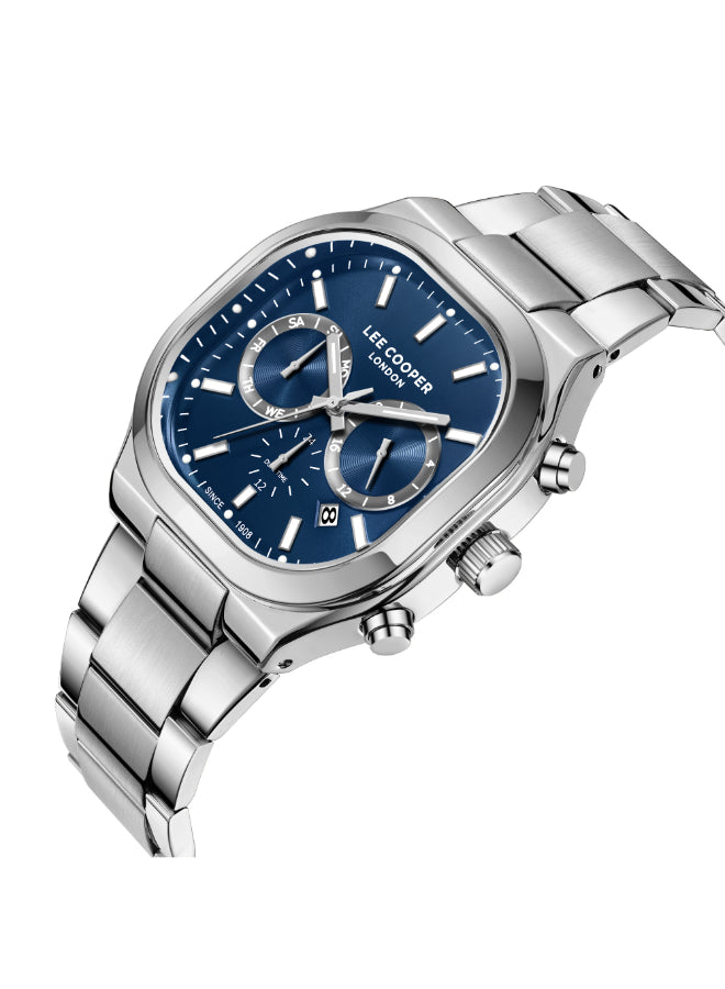 ساعة لي كوبر الرجالية متعددة الوظائف بمينا أزرق داكن - LC08169.390