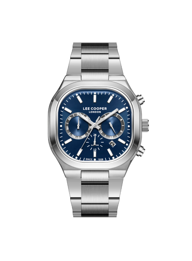 ساعة لي كوبر الرجالية متعددة الوظائف بمينا أزرق داكن - LC08169.390