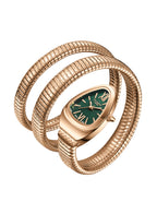 ساعة لي كوبر النسائية التناظرية ذات المينا الأخضر الداكن - LC08173.470