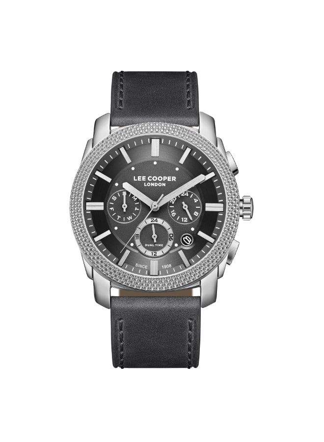 ساعة لي كوبر الرجالية متعددة الوظائف بمينا أزرق داكن - LC08178.399