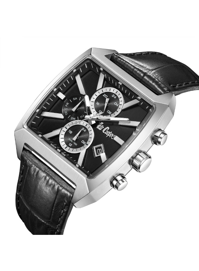 Lee Cooper Men's Multi Function Black Dial Watch - LC08180.351