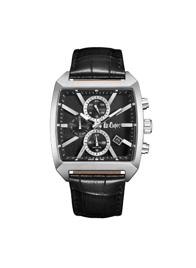 Lee Cooper Men's Multi Function Black Dial Watch - LC08180.351