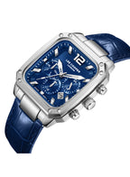 ساعة لي كوبر الرجالية متعددة الوظائف بمينا أزرق داكن - LC08184.399