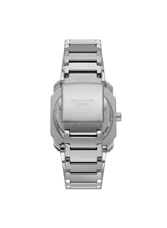 ساعة لي كوبر الرجالية التناظرية ذات المينا الفضية - LC08185.330