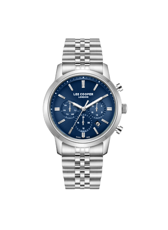ساعة لي كوبر الرجالية متعددة الوظائف بمينا أزرق داكن - LC08187.390