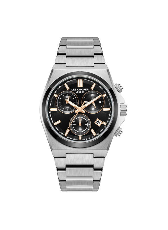 Lee Cooper Men's Multi Function Black Dial Watch - LC08188.650
