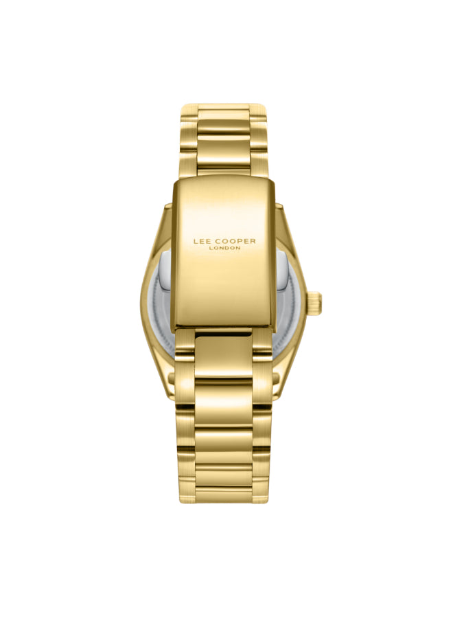 ساعة لي كوبر النسائية التناظرية ذات المينا الأخضر الداكن - LC08190.170