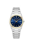 ساعة لي كوبر النسائية التناظرية ذات المينا الأزرق الداكن - LC08195.290