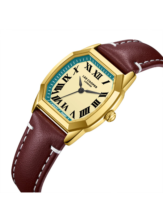 Lee Cooper Female's Analog Gold Dial Watch - LC08202.112