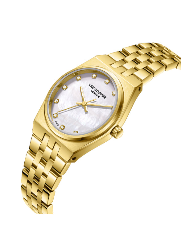 Lee Cooper Female's Analog Beige MOP Dial Watch - LC08204.120