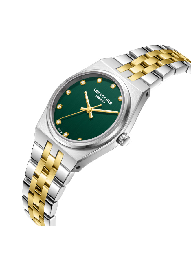 Lee Cooper Female's Analog Dark Green Dial Watch - LC08204.270