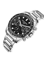 ساعة لي كوبر الرجالية متعددة الوظائف ذات المينا السوداء - LC08215.350