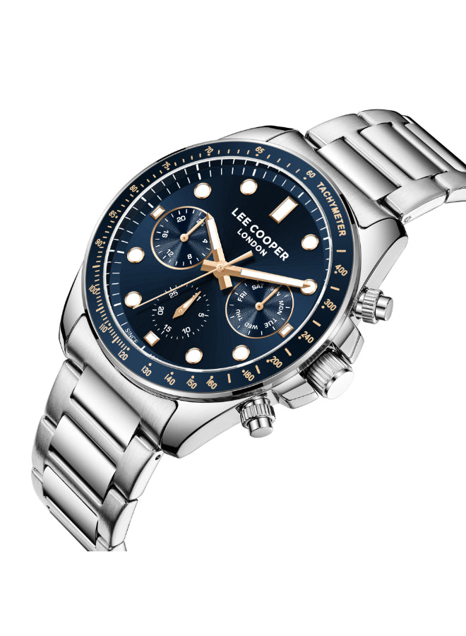 ساعة لي كوبر الرجالية متعددة الوظائف ذات مينا رمادي - LC08215.360