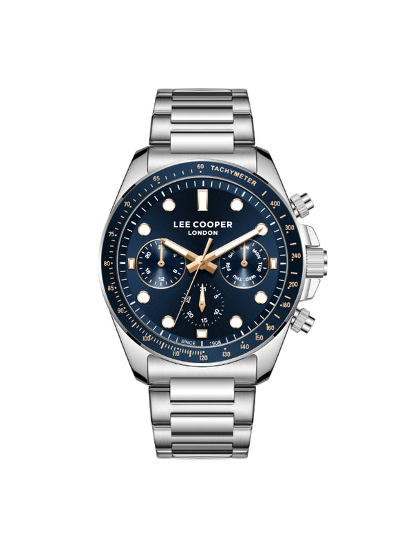 ساعة لي كوبر الرجالية متعددة الوظائف ذات مينا رمادي - LC08215.360
