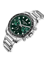 ساعة لي كوبر الرجالية متعددة الوظائف بمينا أخضر داكن - LC08215.370