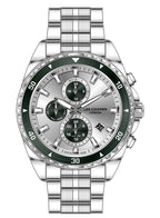 Lee Cooper Men's Multi Function Silver/Green Dial Watch - LC08217.330