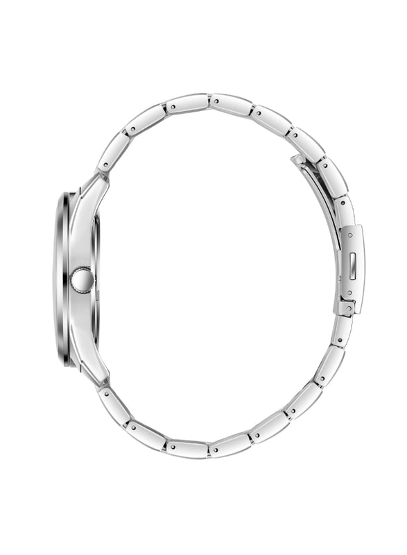 ساعة لي كوبر الرجالية التناظرية ذات المينا الفضية - LC08231.330