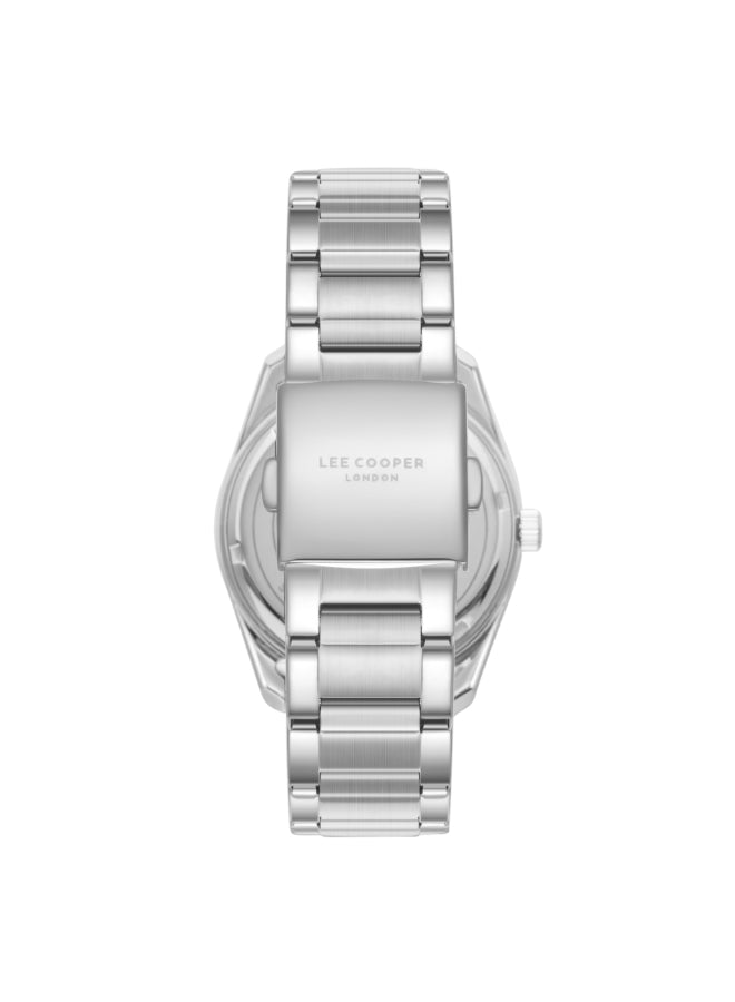 ساعة لي كوبر الرجالية التناظرية ذات المينا الفضية - LC08231.330