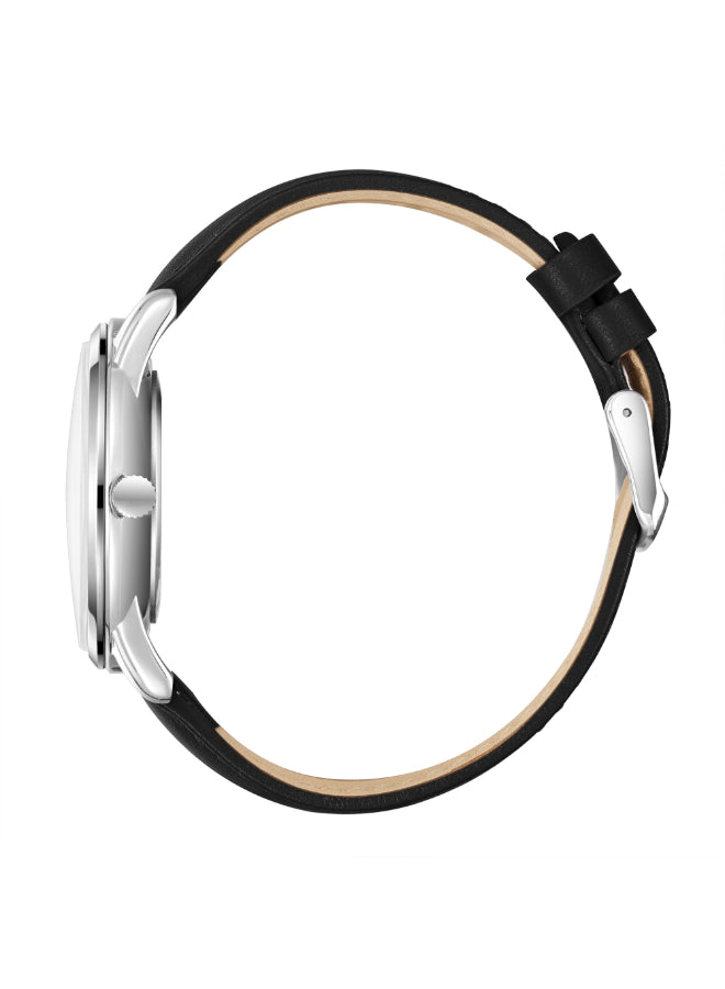 ساعة لي كوبر الرجالية التناظرية ذات المينا الفضية - LC08235.331