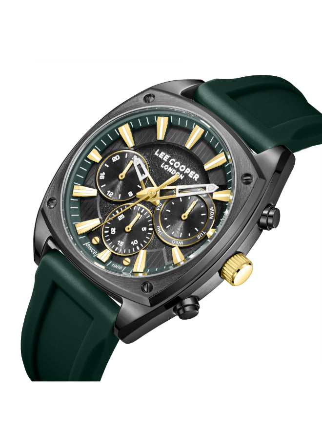 ساعة لي كوبر الرجالية متعددة الوظائف ذات مينا رمادي - LC08237.065