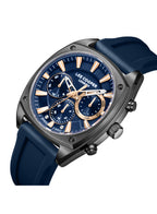 ساعة لي كوبر الرجالية متعددة الوظائف بمينا أزرق داكن - LC08237.099